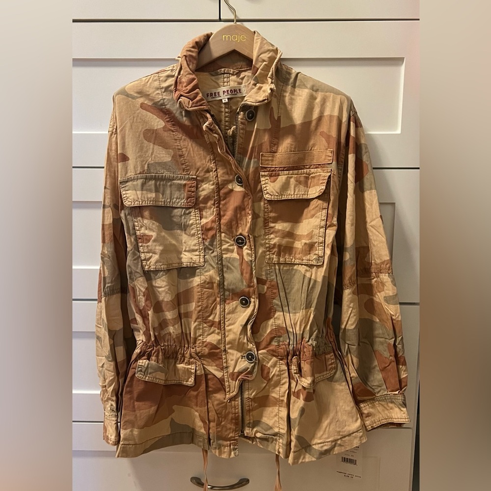 NWTA Free People Camo Jacket Small
